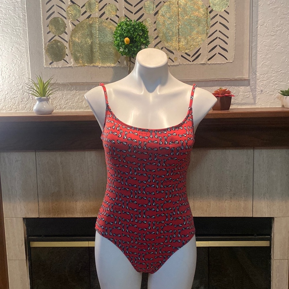 Anne Cole red sunglasses print one piece swimsuit